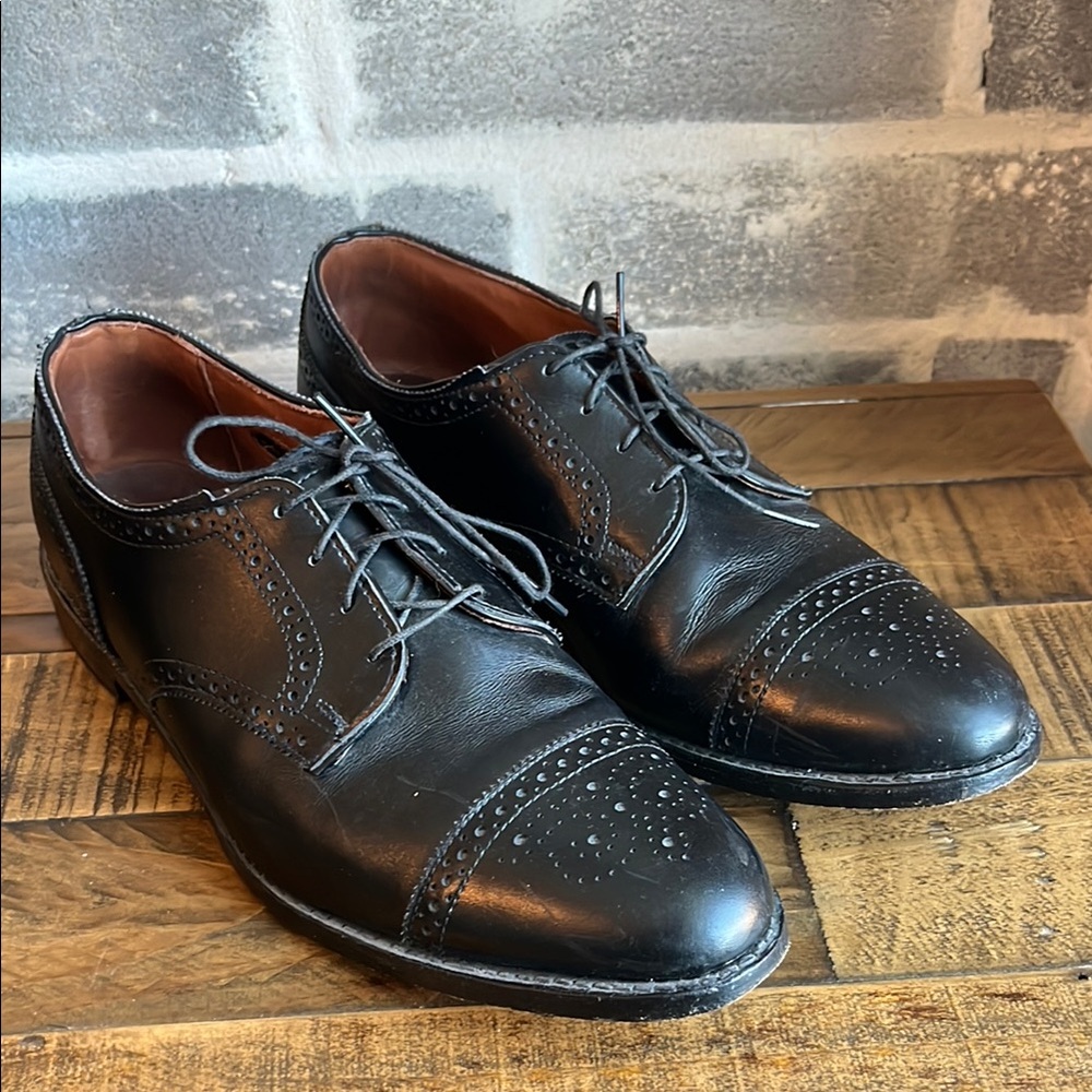Allen Edmonds Sanford 10.5 D 6517 711106D Black Lace Up Dress Shoe Oxfords